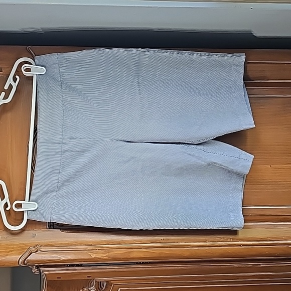 So, Slimming by Chico Bermuda shorts. Size 1. Blue and white Pin striped. - Picture 1 of 7